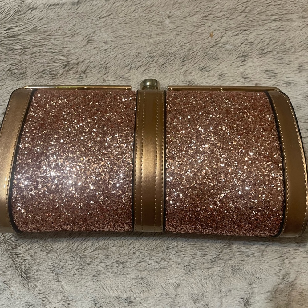 Rose gold clutch